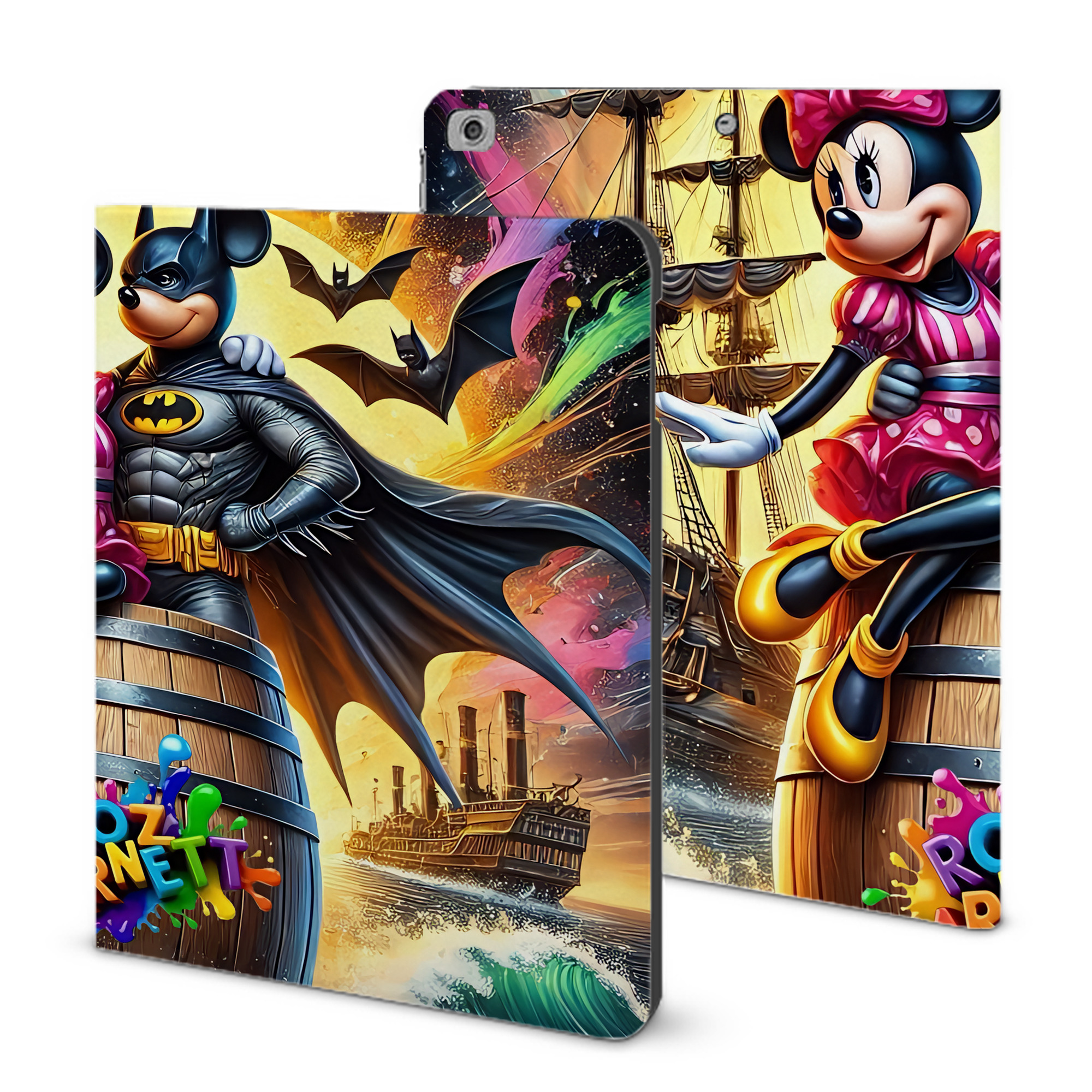 （画像用） ミッキーマウス Mickey Mouse IPad ケース ブック型 PUレザー TPU 耐衝撃 軽量 薄型 ペン収納なし 全面保護 IPad 各モデル対応